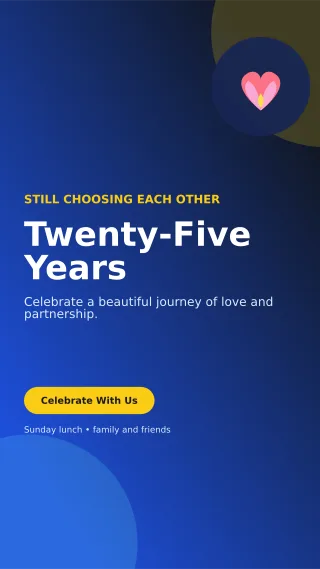 Aurora Anniversary Celebration Story — editable blue celebration template, story / reel