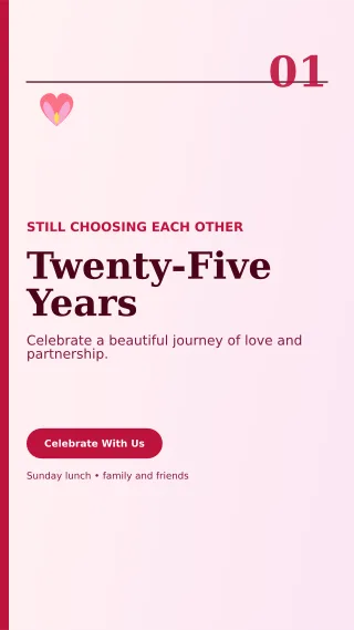 Editorial Anniversary Celebration Story — editable white celebration template, story / reel