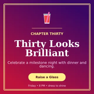 Luxe 30th Birthday Square Post — editable purple celebration template, instagram post