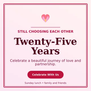 Luxe Anniversary Celebration Square Post — editable white celebration template, instagram post