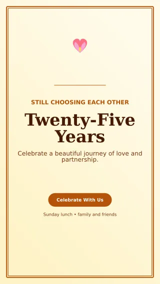 Luxe Anniversary Celebration Story — editable white celebration template, story / reel