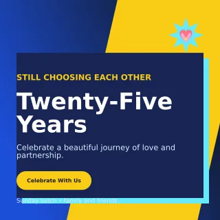 Neo Anniversary Celebration Square Post — editable blue celebration template, instagram post
