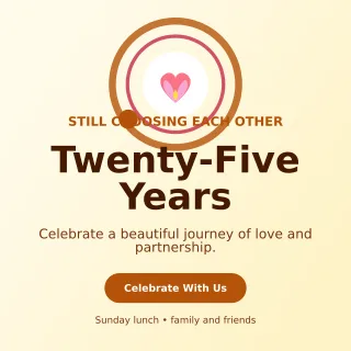 Orbit Anniversary Celebration Square Post — editable white celebration template, instagram post