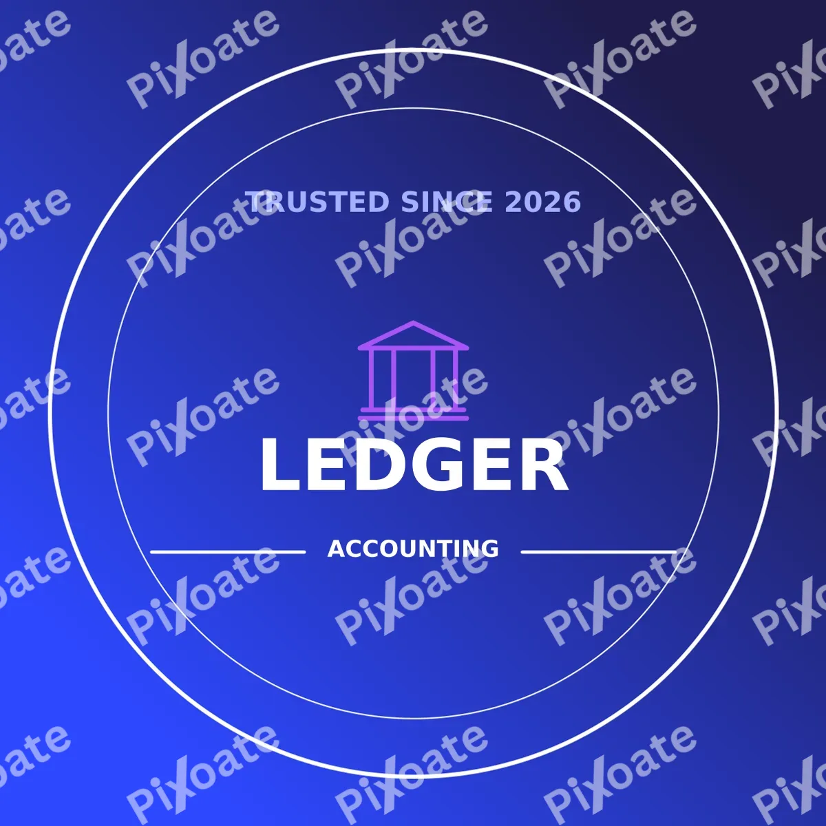 Accounting Firm Logo Accounting Firm Logo — editable blue branding template, logo / badge