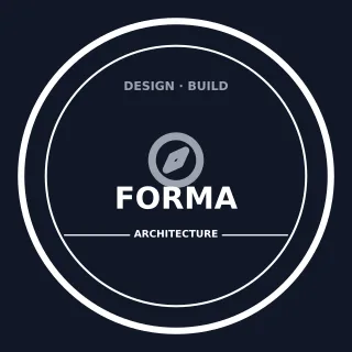 Architecture Firm Logo — editable blue branding template, logo / badge