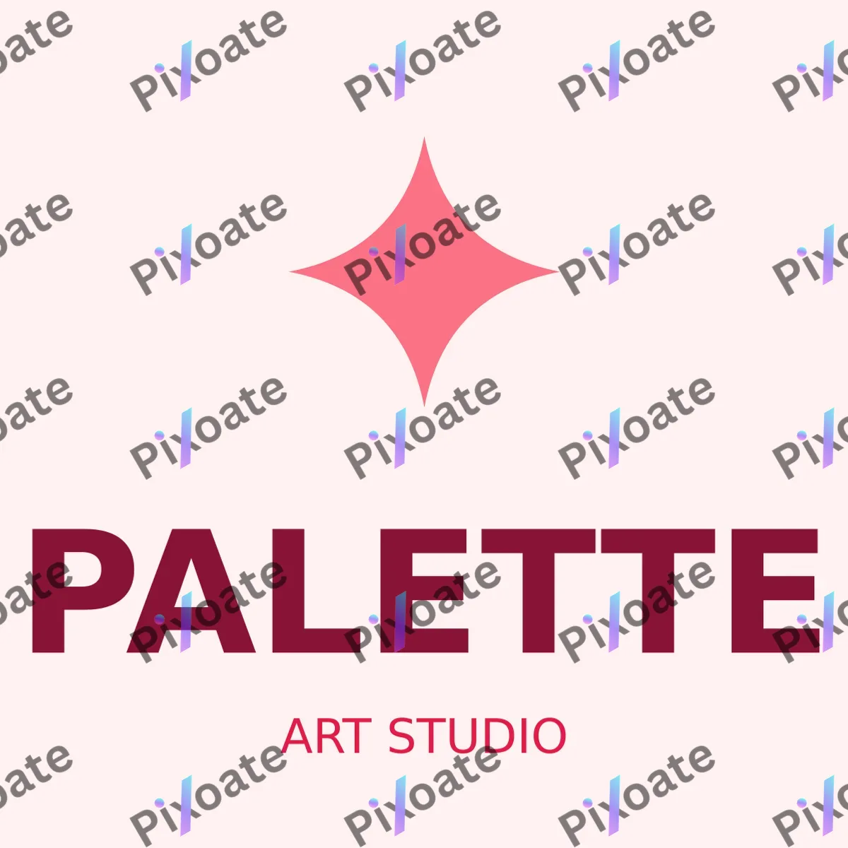 Art Studio Logo Art Studio Logo — editable white branding template, logo / badge