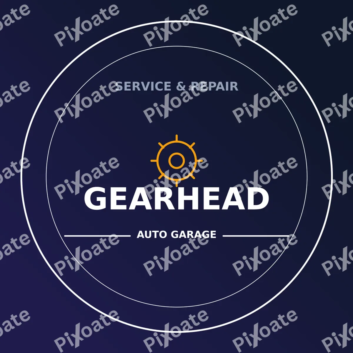 Auto Garage Logo Auto Garage Logo — editable blue branding template, logo / badge
