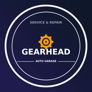 Auto Garage Logo — editable blue branding template, logo / badge