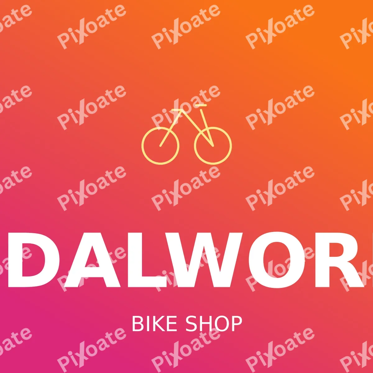 Bike Shop Logo Bike Shop Logo — editable pink branding template, logo / badge