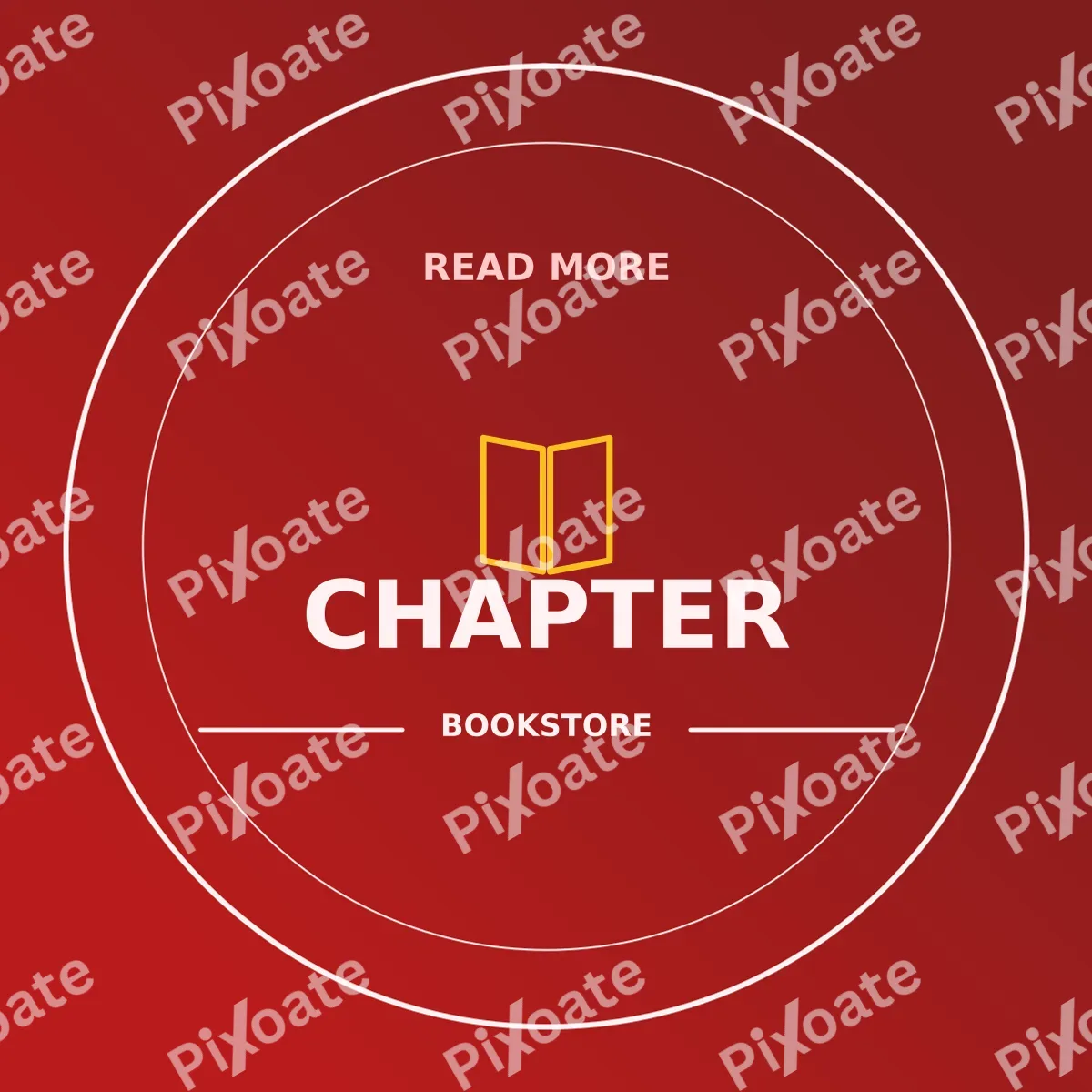 Bookstore Logo Bookstore Logo — editable red branding template, logo / badge