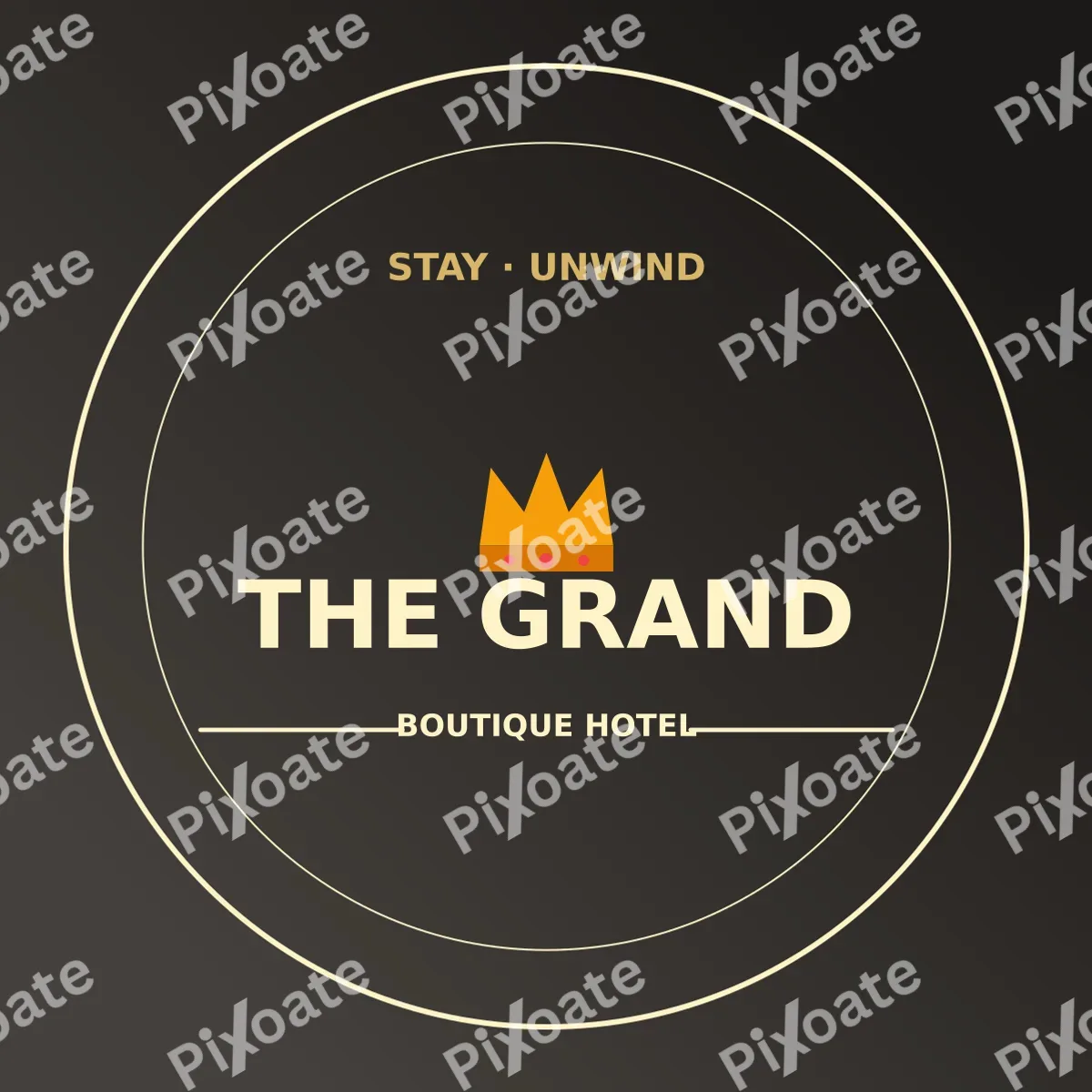 Boutique Hotel Logo Boutique Hotel Logo — editable black branding template, logo / badge