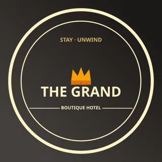 Boutique Hotel Logo — editable black branding template, logo / badge