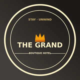 Boutique Hotel Logo — editable black branding template, logo / badge