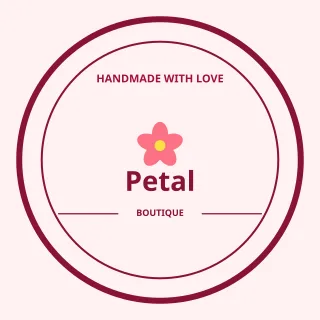 Boutique Logo — editable white branding template, logo / badge
