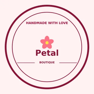 Boutique Logo — editable white branding template, logo / badge