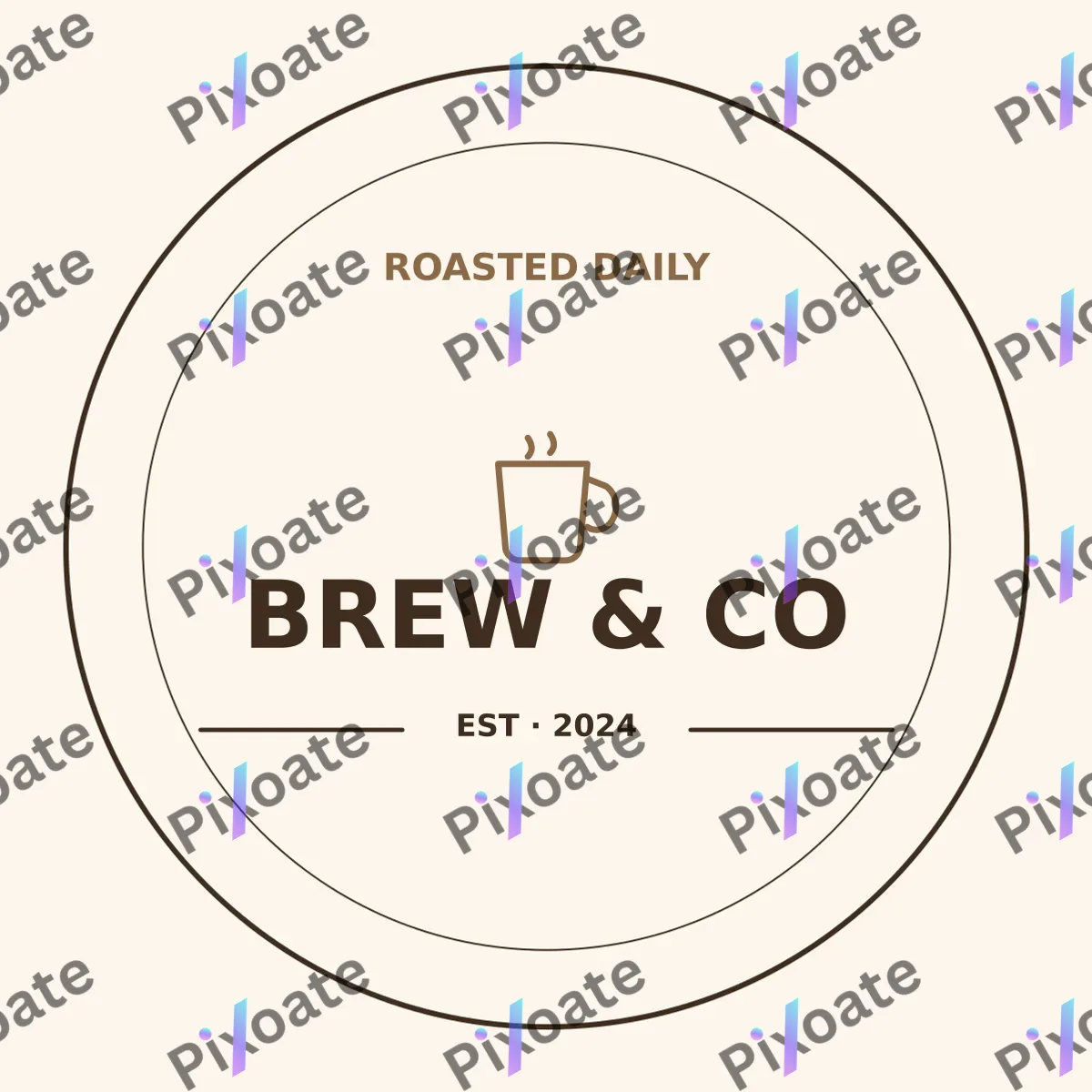 Coffee Badge Coffee Badge — editable white branding template, logo / badge