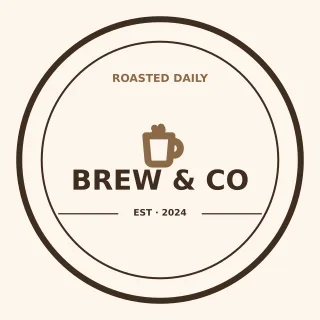 Coffee Badge Coffee Badge — editable white branding template, logo / badge