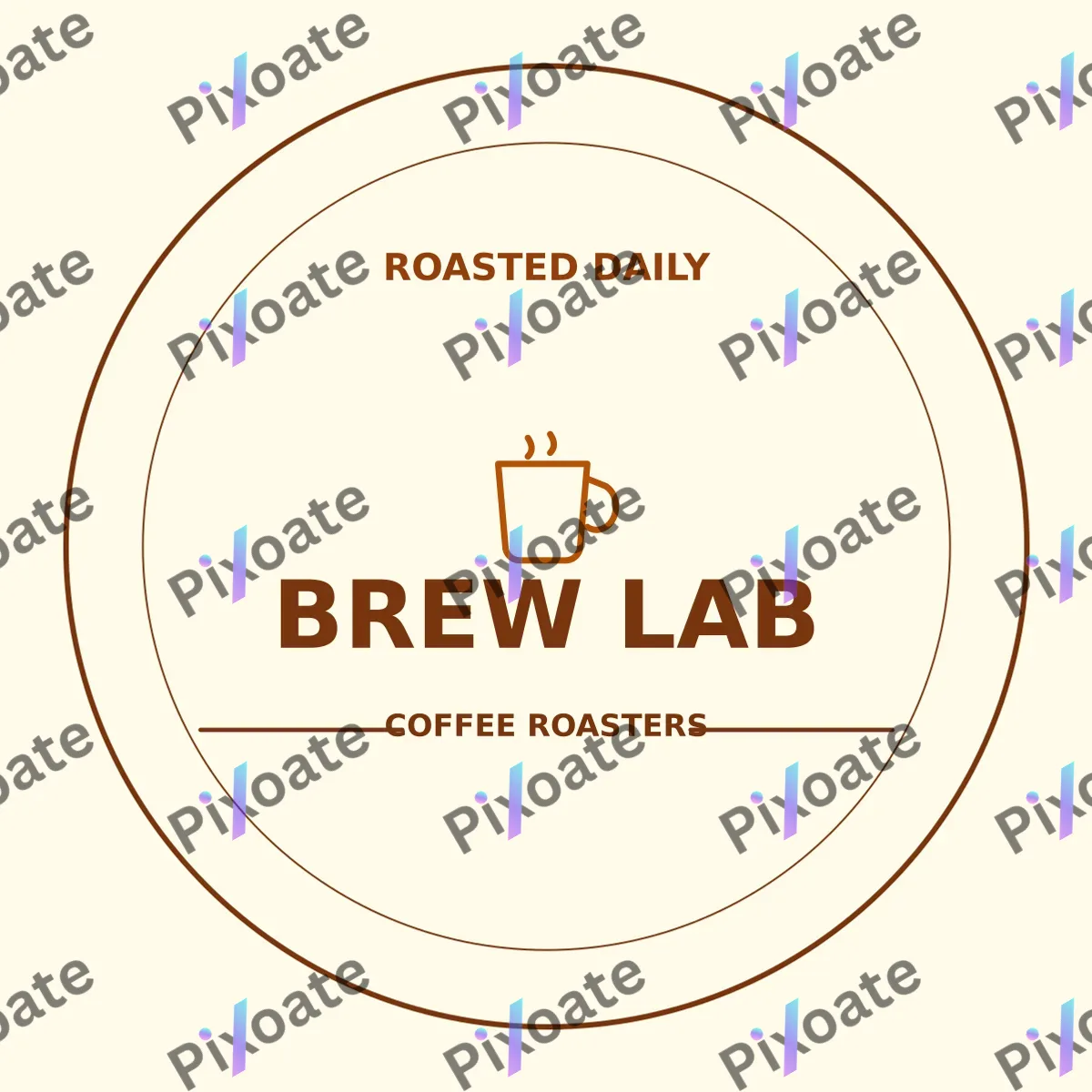 Coffee Roaster Logo Coffee Roaster Logo — editable white branding template, logo / badge