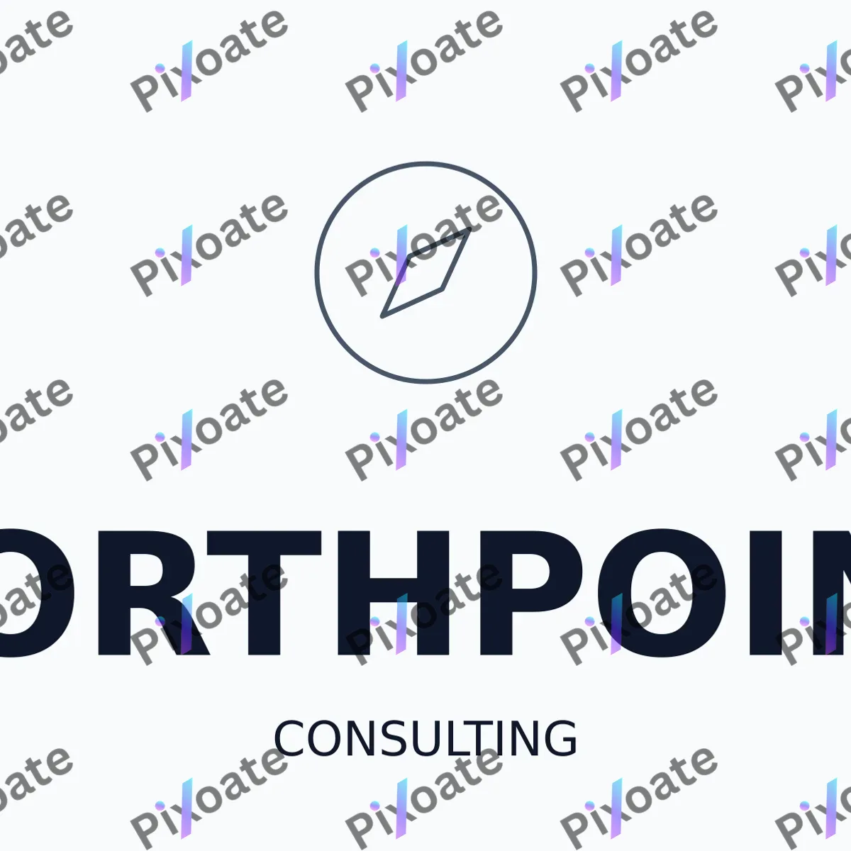 Consulting Firm Logo Consulting Firm Logo — editable white branding template, logo / badge