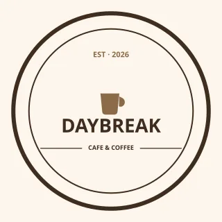 Cozy Cafe Logo — editable white branding template, logo / badge
