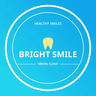 Dental Clinic Logo — editable blue branding template, logo / badge