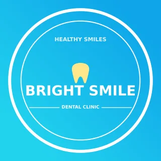 Dental Clinic Logo — editable blue branding template, logo / badge