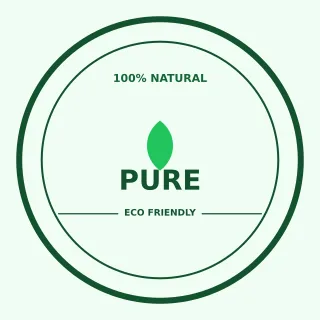 Eco Badge Eco Badge — editable white branding template, logo / badge