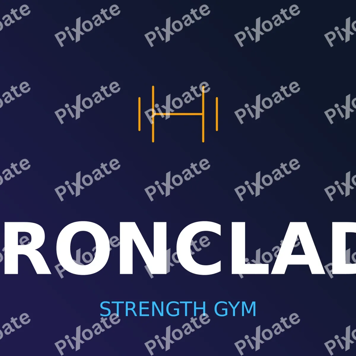 Gym Logo Gym Logo — editable blue branding template, logo / badge