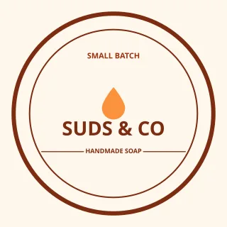 Handmade Soap Logo — editable white branding template, logo / badge