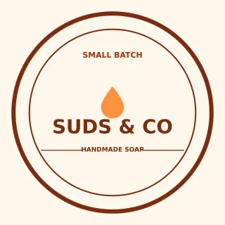 Handmade Soap Logo — editable white branding template, logo / badge