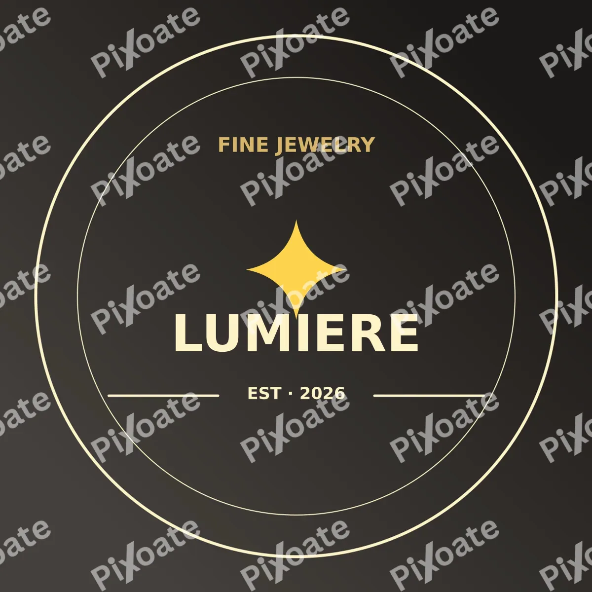 Jewelry Brand Logo Jewelry Brand Logo — editable black branding template, logo / badge