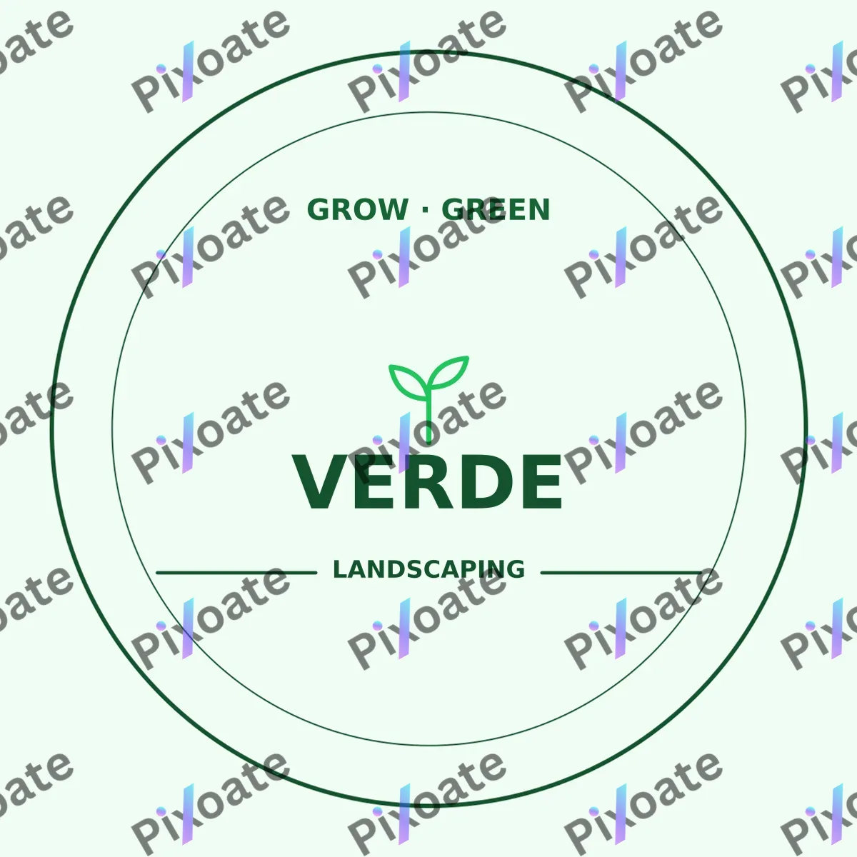 Landscaping Logo Landscaping Logo — editable white branding template, logo / badge