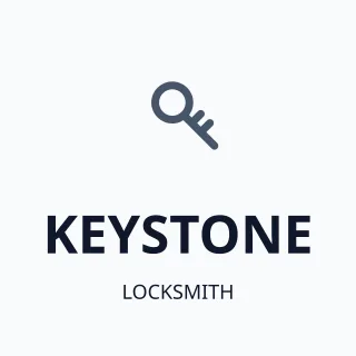 Locksmith Logo — editable white branding template, logo / badge