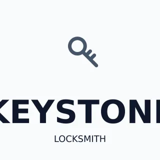 Locksmith Logo — editable white branding template, logo / badge