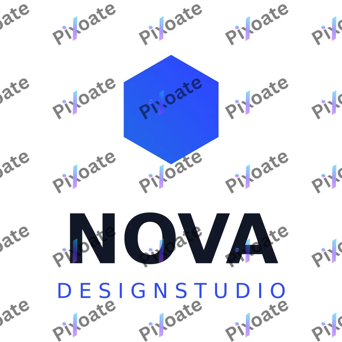 Logo Logo — editable white branding template, logo / badge