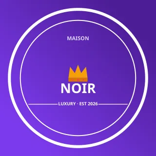 Luxury Brand Logo — editable purple branding template, logo / badge