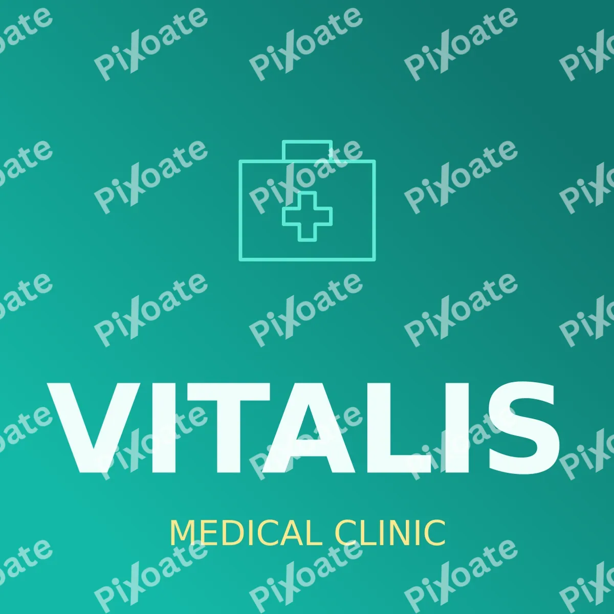 Medical Clinic Logo Medical Clinic Logo — editable teal branding template, logo / badge