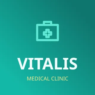 Medical Clinic Logo — editable teal branding template, logo / badge