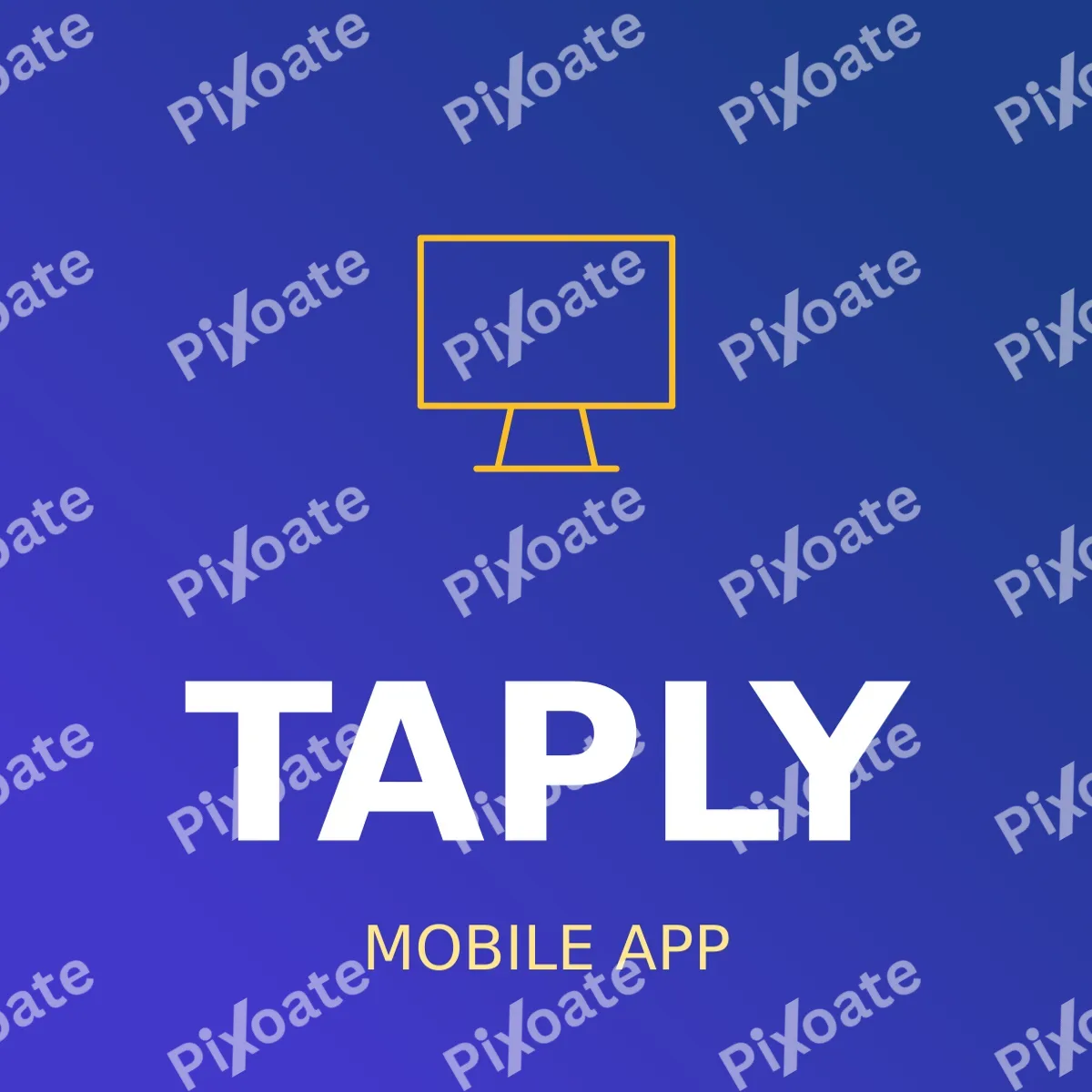 Mobile App Logo Mobile App Logo — editable blue branding template, logo / badge
