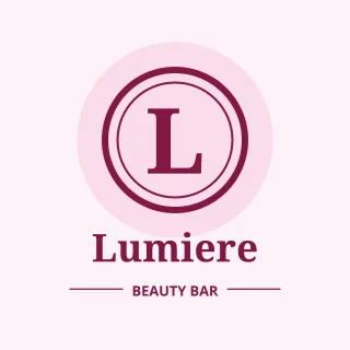 Monogram Beauty — editable white branding template, logo / badge