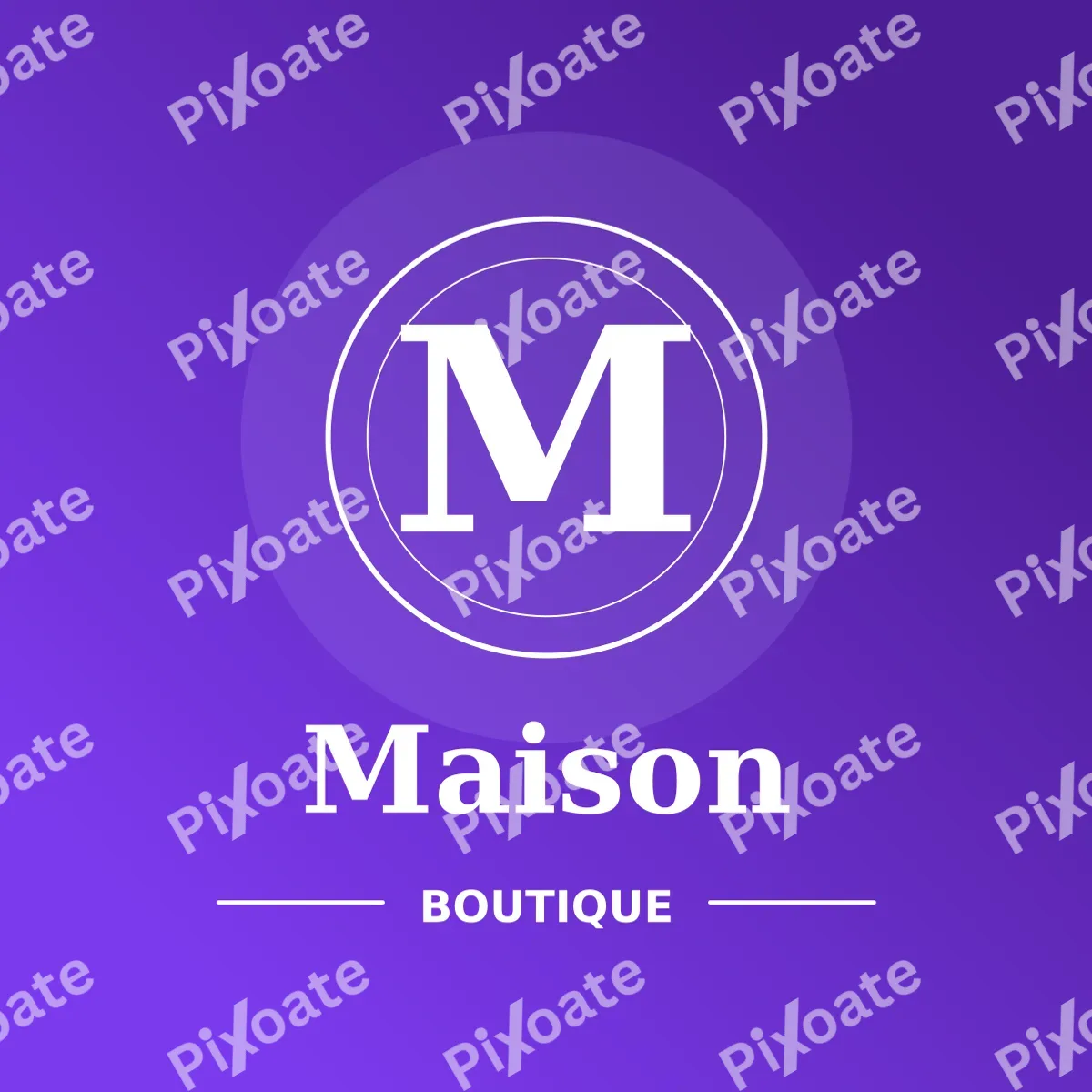 Monogram Boutique Monogram Boutique — editable purple branding template, logo / badge