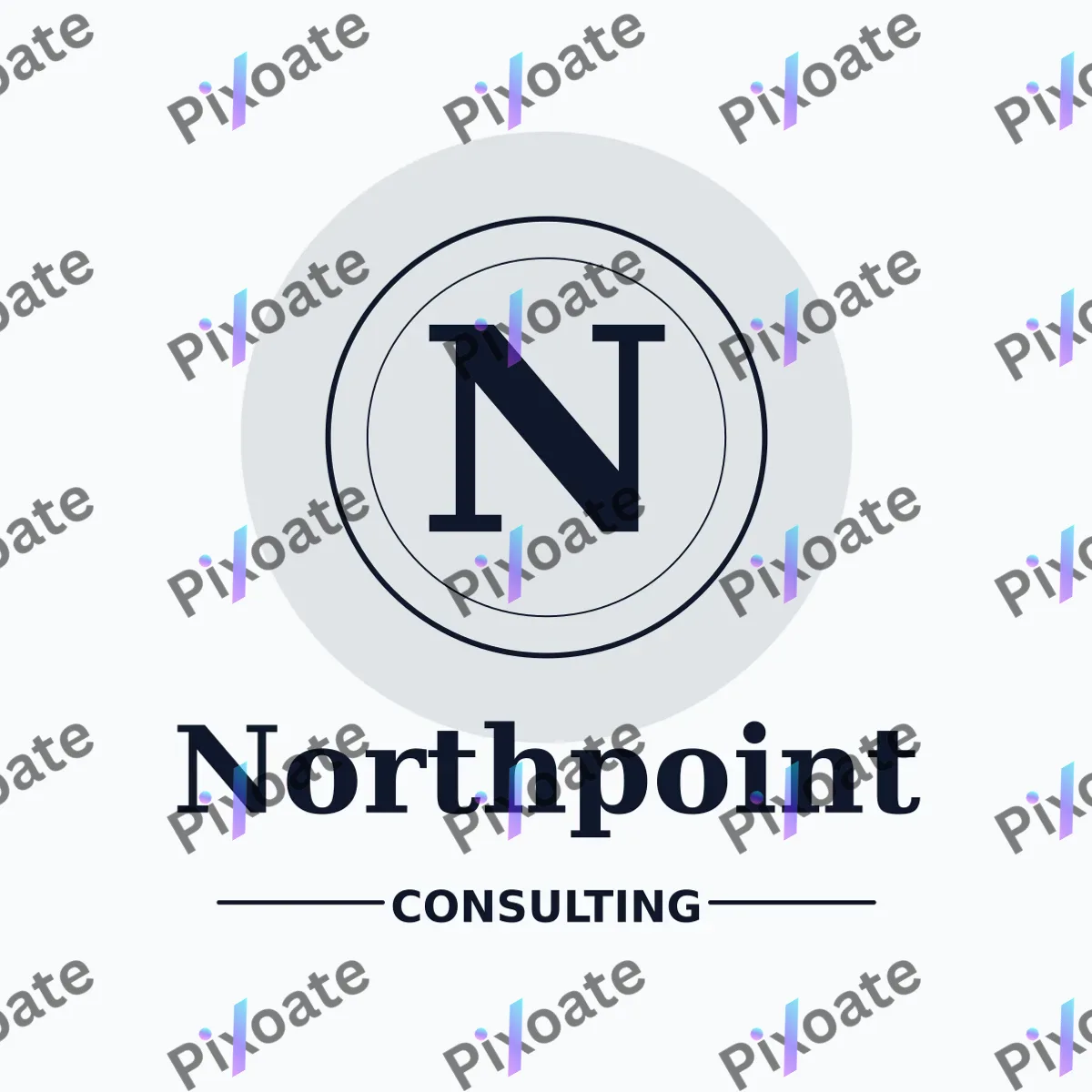 Monogram Consulting Monogram Consulting — editable white branding template, logo / badge