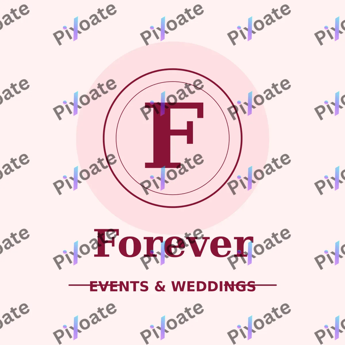 Monogram Events Monogram Events — editable white branding template, logo / badge