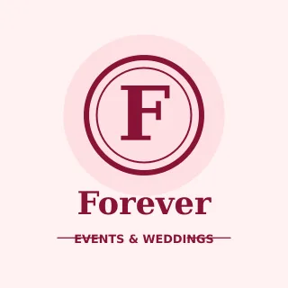 Monogram Events — editable white branding template, logo / badge