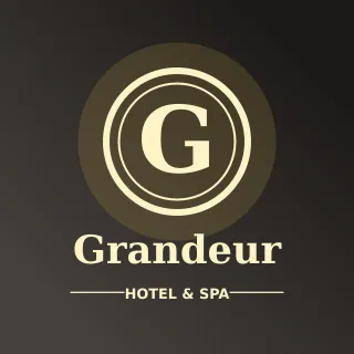Monogram Hotel Monogram Hotel — editable black branding template, logo / badge
