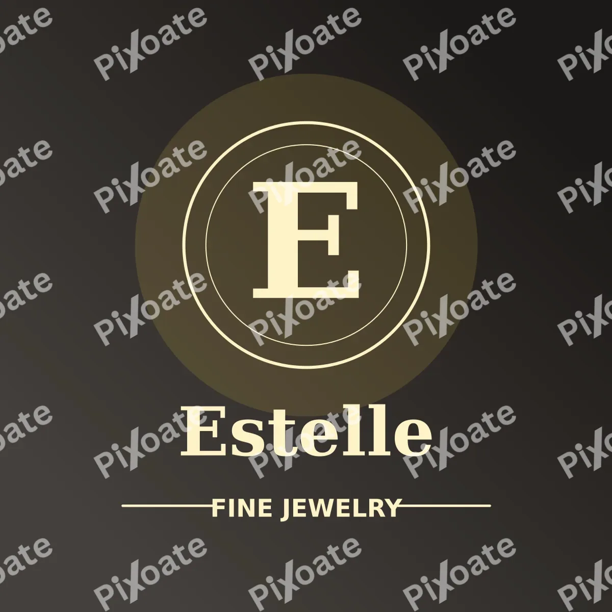 Monogram Jewelry Monogram Jewelry — editable black branding template, logo / badge