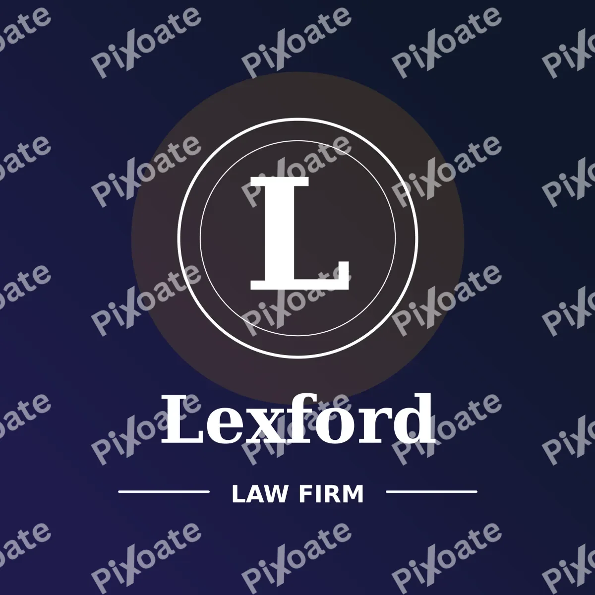 Monogram Law Firm Monogram Law Firm — editable blue branding template, logo / badge
