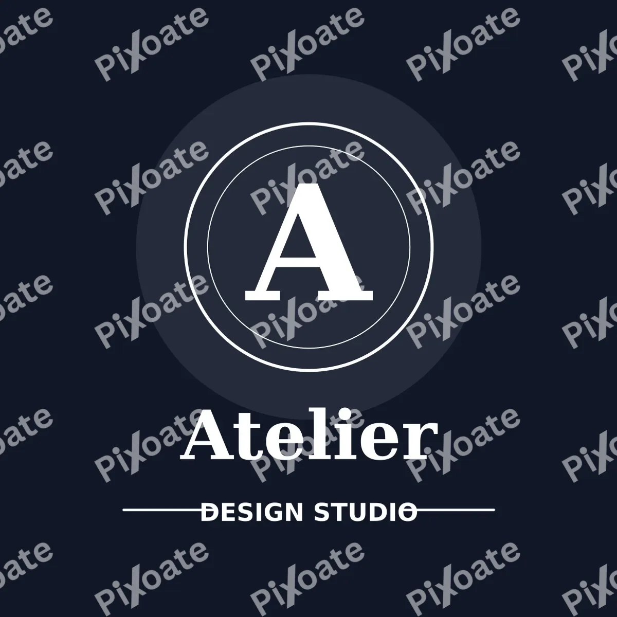 Monogram Studio Monogram Studio — editable blue branding template, logo / badge