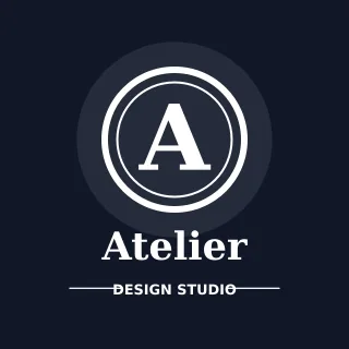Monogram Studio Monogram Studio — editable blue branding template, logo / badge