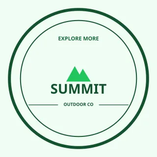 Mountain Outdoor Logo — editable white branding template, logo / badge